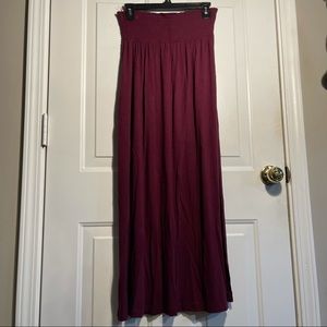 Maroon Maxi Skirt | Small